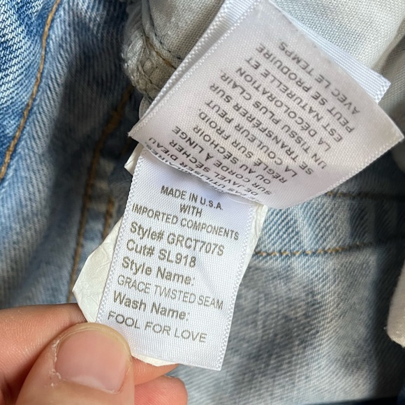 SLVRLAKE Grace Twisted Seam High Rise Wide Leg Jeans Women’s Size 27 - Picture 9 of 16